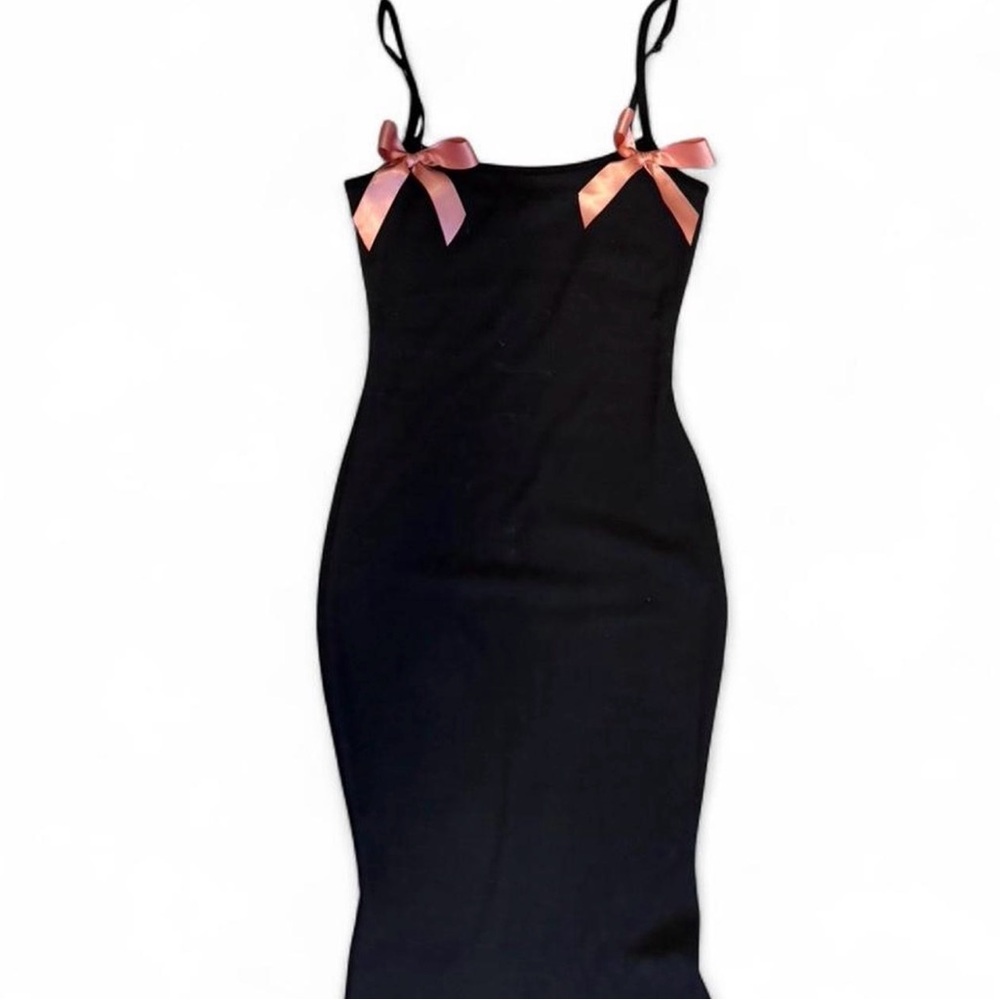Fashion Nova Black Dress with Pink Bows